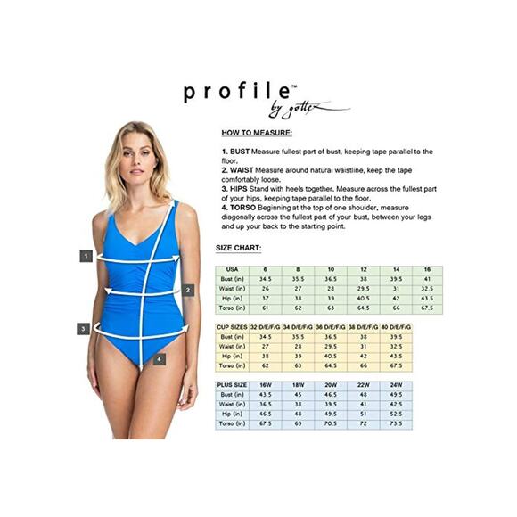 Profile by Gottex Women's Bandeau Flyaway One Piece Swimsuit Tropicana 6 NWT - Picture 4 of 4